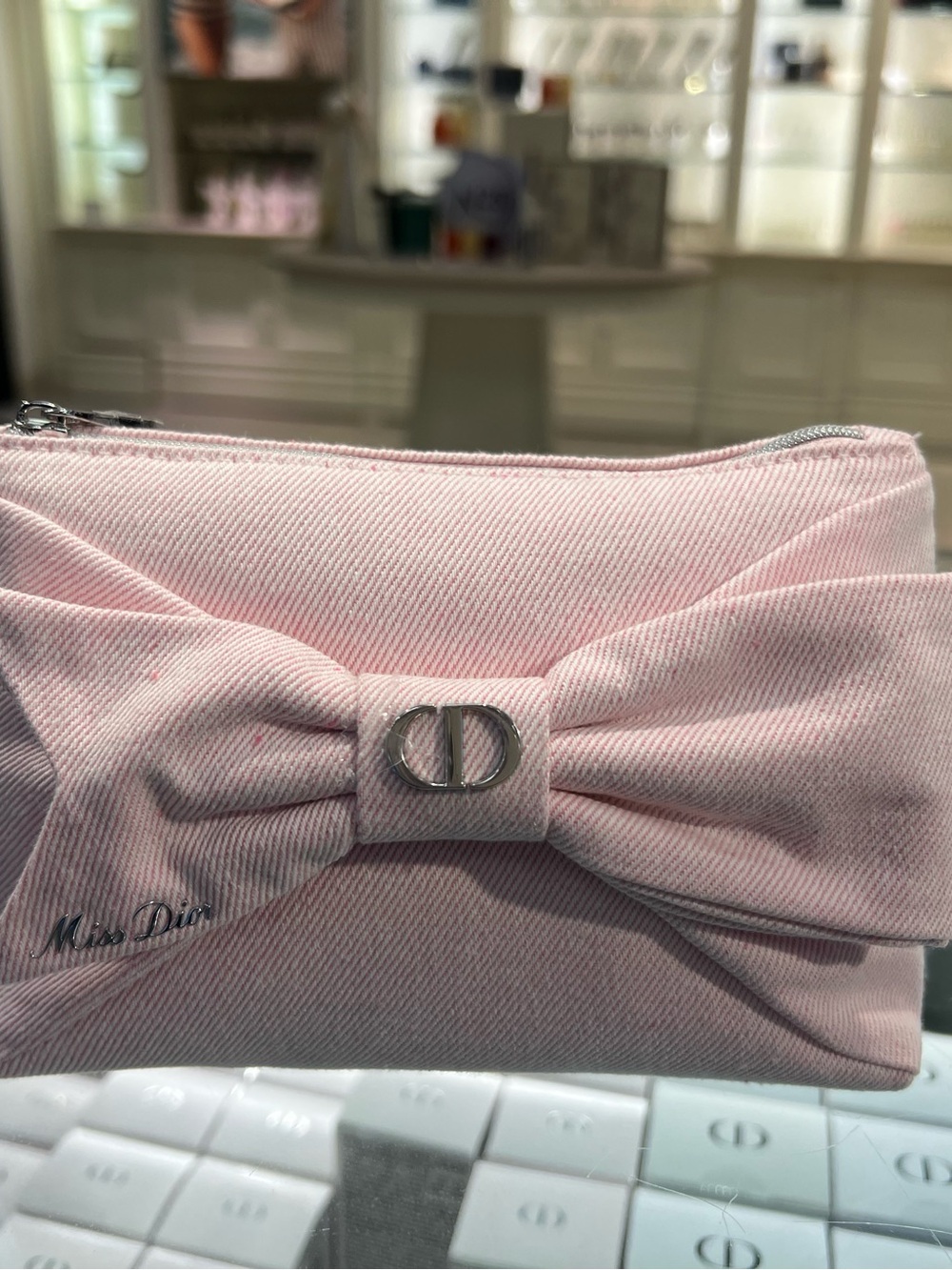 Pink Bow Cosmetic Pouch